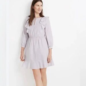 Madewell Light Purple Long Sleeve Dress